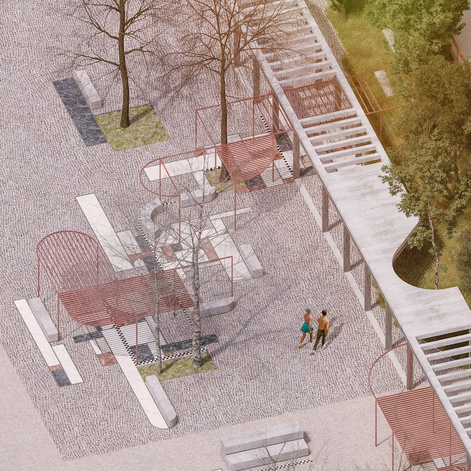 Archisearch Object-e wins honorable mention in the competition for the Redesign of an Urban Square in Pyli, Greece