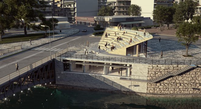 Archisearch - Waterfront Terraces: A Public Roofscape Cultural Center in Chalkida, Euboea, Greece by Varvara Christopoulou Architecture