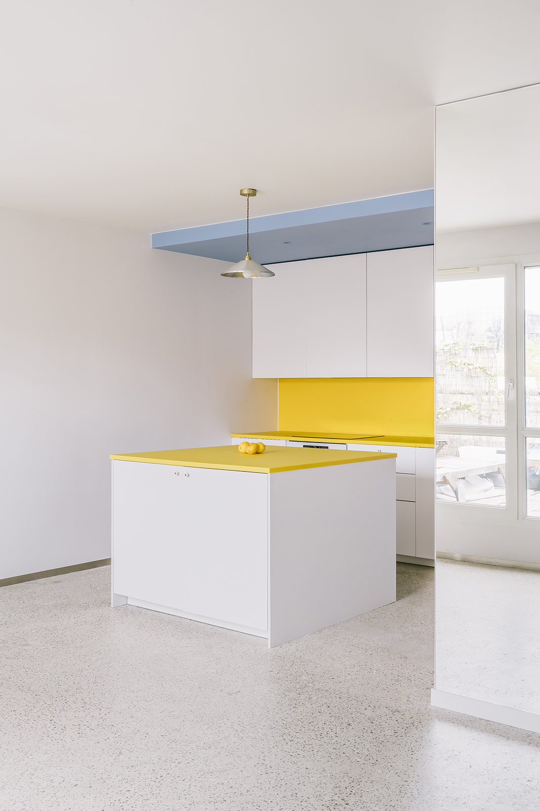Archisearch Architecture in Colour: Gruit Transforms Two Existing Apartments into a 100 m² Duplex Through Yellows and Blues in Bagnolet, France