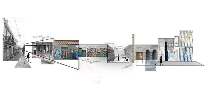 Archisearch - Interactive walkthrough in Athens: Making scenes in the district of Psyrri | Diploma thesis project by Diamantopoulou Anastasia and Kousoropli Spyridoula