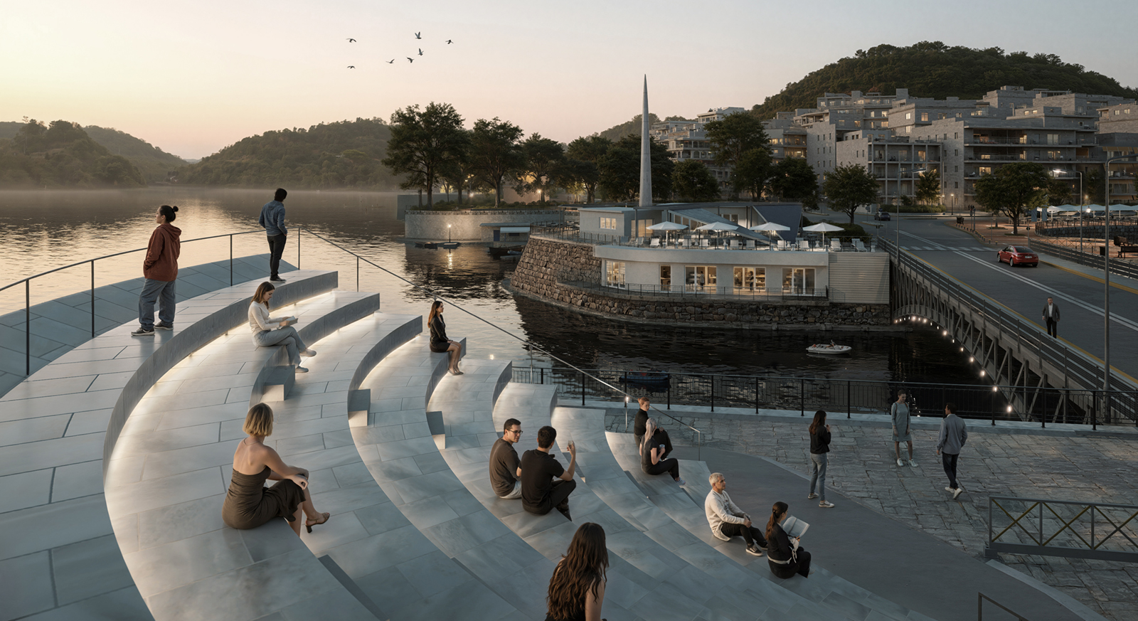 Archisearch Waterfront Terraces: A Public Roofscape Cultural Center in Chalkida, Euboea, Greece by Varvara Christopoulou Architecture