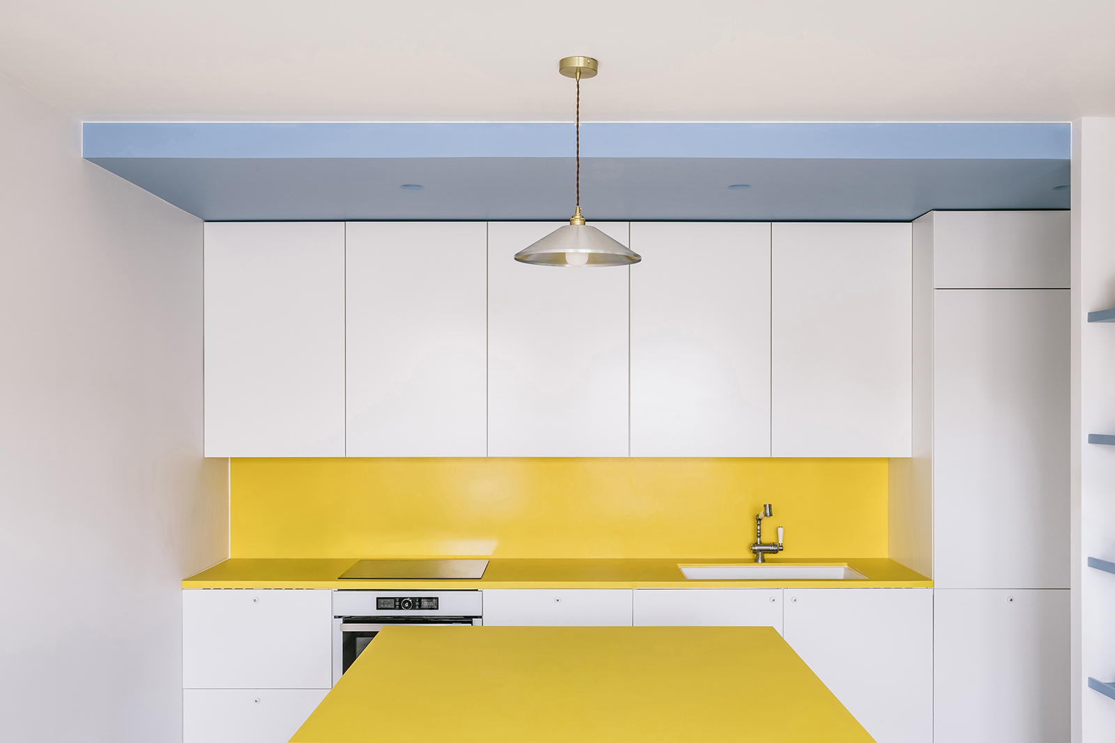 Archisearch Architecture in Colour: Gruit Transforms Two Existing Apartments into a 100 m² Duplex Through Yellows and Blues in Bagnolet, France
