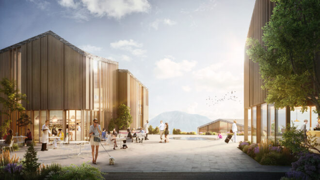 Archisearch - Borgo Miranda. The 5-star resort project in Ticino was revealed to a full house at the lovely Palacinema in Locarno