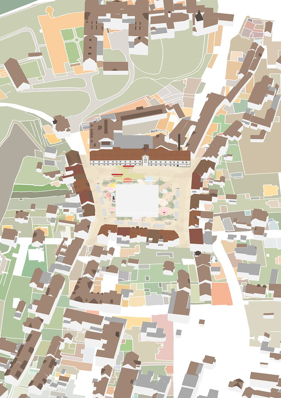 Archisearch Urban-rural frame for Zbraslav Square in Prague Competition | Architects for Urbanity propose