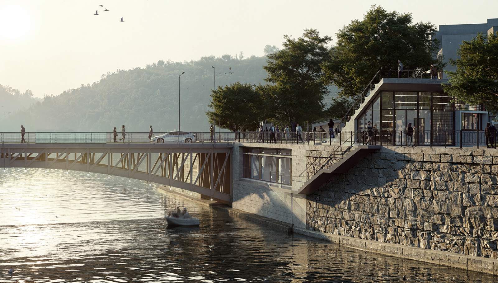 Archisearch Waterfront Terraces: A Public Roofscape Cultural Center in Chalkida, Euboea, Greece by Varvara Christopoulou Architecture