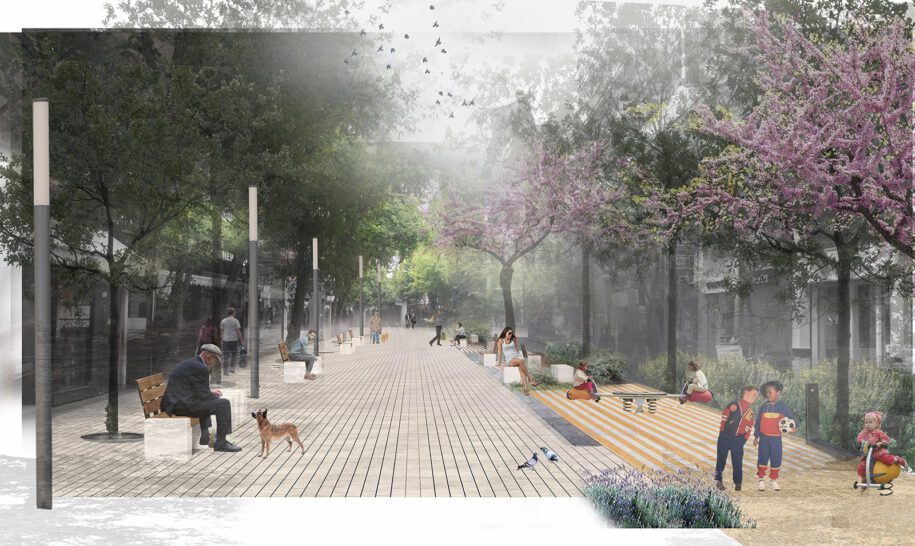 Archisearch Topio7 architects & architect Dimitris Poulios win 2nd prize at the Architectural Ideas Competition for the Regeneration of the pedestrian network of the city of Katerini