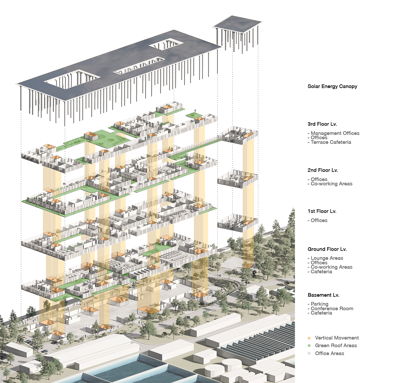 Archisearch Architectural competition “New EYDAP water supply company headquarters in Galatsi” proposal by PLINTHOS Architects