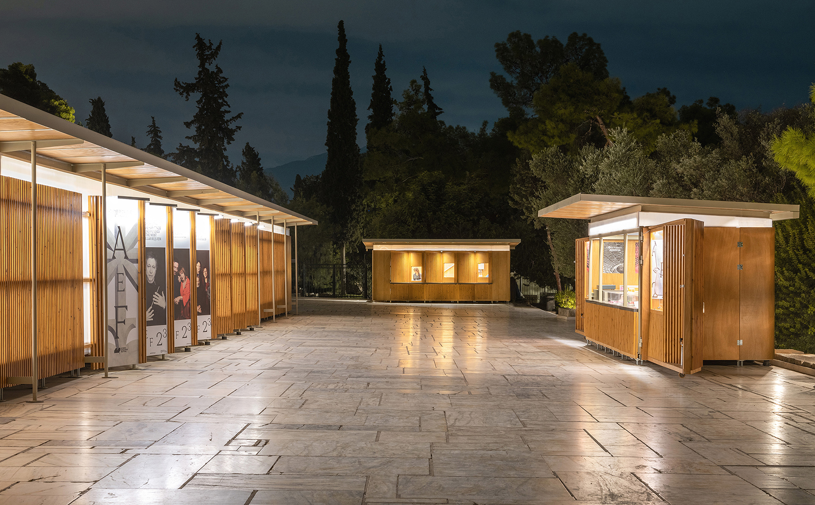 Archisearch A Series of Ephemeral Demountable Pavilions for the Odeon of Herodes Atticus | FLUX Office