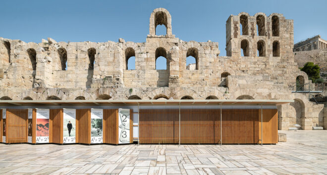Archisearch - A Series of Ephemeral Demountable Pavilions for the Odeon of Herodes Atticus | FLUX Office