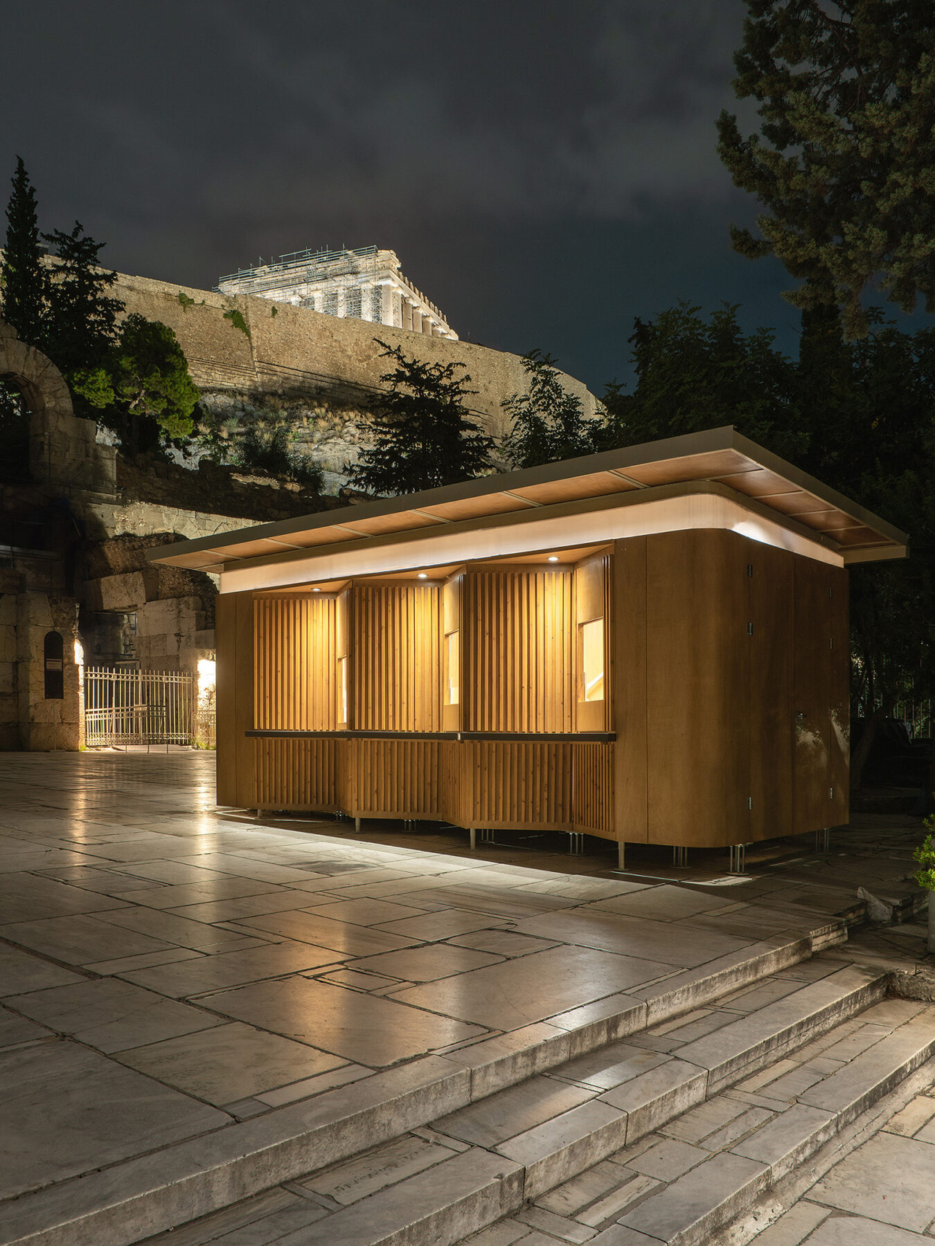 Archisearch A Series of Ephemeral Demountable Pavilions for the Odeon of Herodes Atticus | FLUX Office