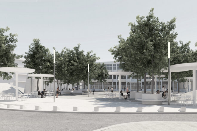 Archisearch - Σύνθετος Αρχιτεκτονικός Διαγωνισμός Προσχεδίων με τίτλο: Ανάπλαση Δικτύου Πεζοδρόμων και Πλατειών Ελευθερίας και Δημαρχείου του κέντρου πόλης Κατερίνης  1ο Βραβείο