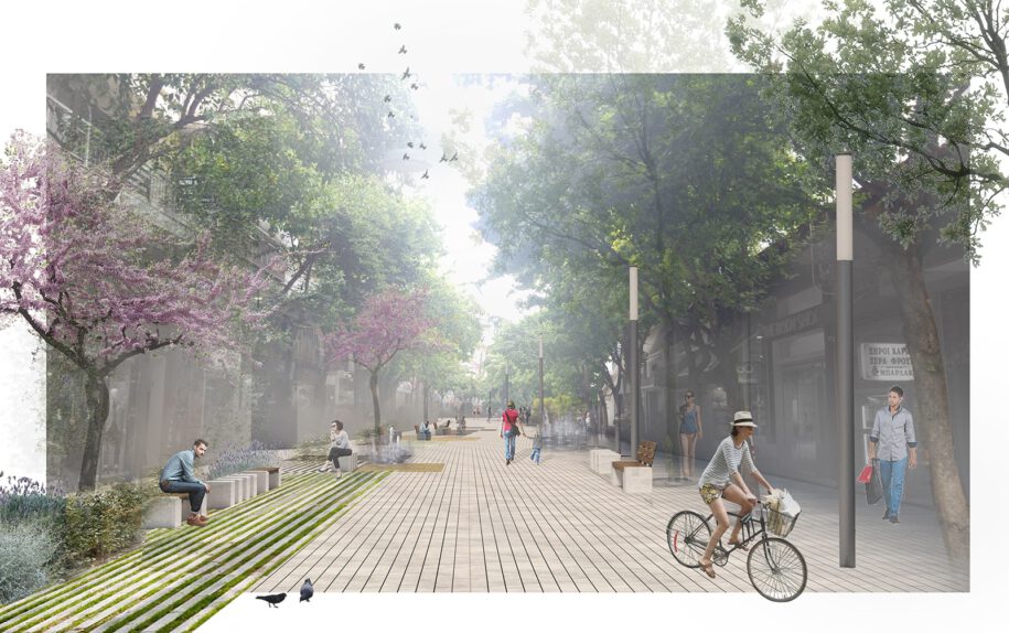 Archisearch Topio7 architects & architect Dimitris Poulios win 2nd prize at the Architectural Ideas Competition for the Regeneration of the pedestrian network of the city of Katerini