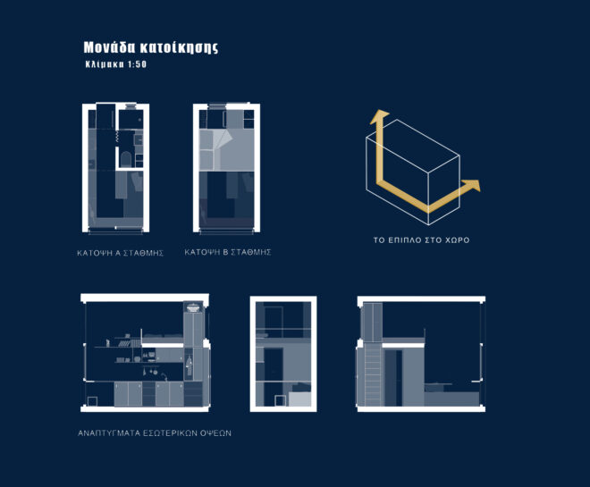 Archisearch Un_Box the Nomad: System of ephemeral housing units along the z-axis | Diploma Thesis by Athina Athanasiou & Melina Tsagkareli