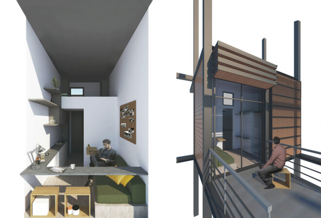 Archisearch - Un_Box the Nomad: System of ephemeral housing units along the z-axis | Diploma Thesis by Athina Athanasiou & Melina Tsagkareli