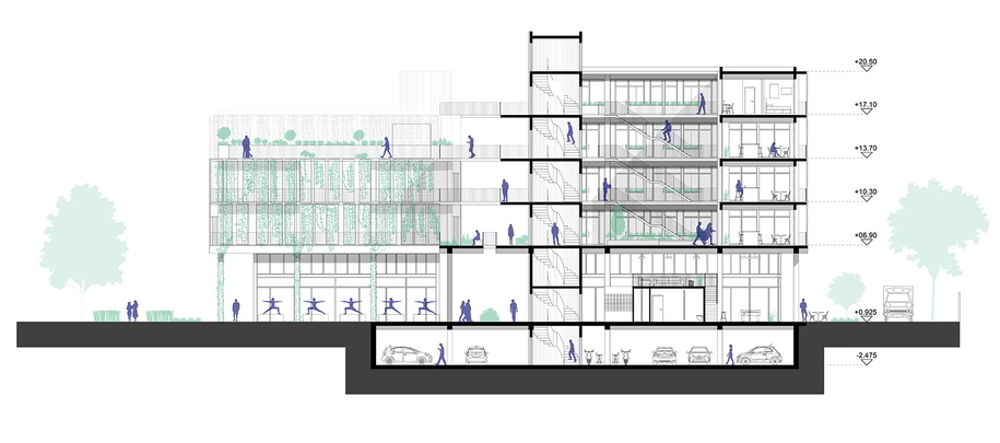 Archisearch Architectural competition for the new TEPAK Dormitories in Limassol, Cyprus - Honorable mention | by Eleni Alexi, Marilena Christodoulou, Elissavet Pasli, Angelos Shiamaris