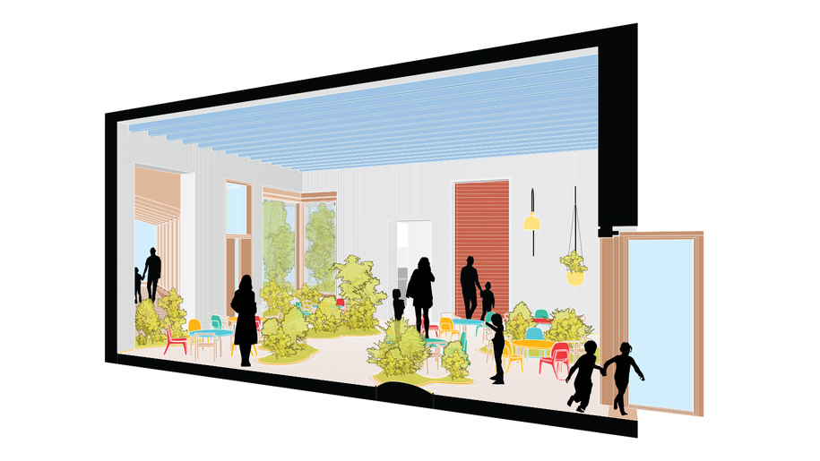 Archisearch Landscape as medium for coexistence: Competition entry for a nursery, elderly care centre and neighbourhood park in Chania, Crete | by Oikonomakis Siampakoulis architects