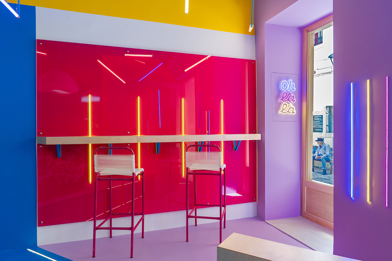 Archisearch Puzzle Interior Design designs Oh La La as a funky disruption in the historic urban fabric of Chania