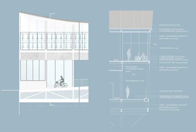 Archisearch The city link - THE WAVE: discovering a public space on a cycling bridge | Diploma project by Marilena Tsevi