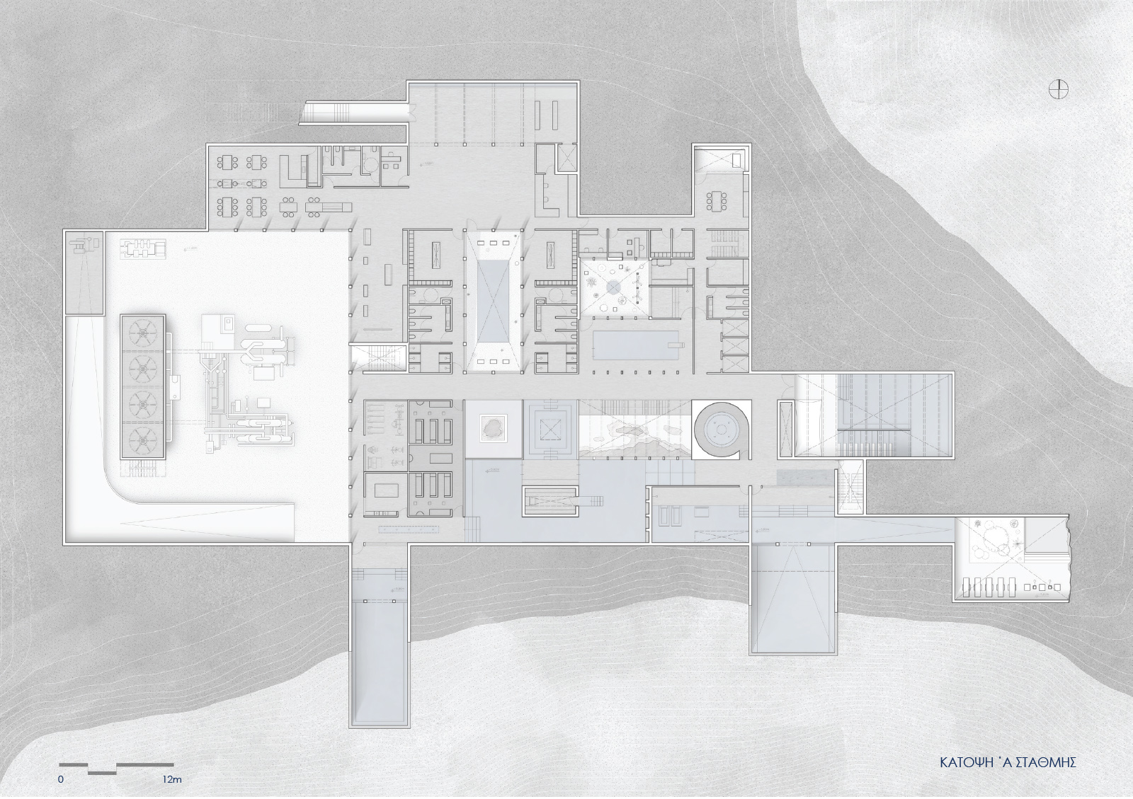 Archisearch Re-mining Giali: a new scenario for the manufactured landscape _ baths and a power production facility | Diploma thesis project by Dimitrios Mitsimponas