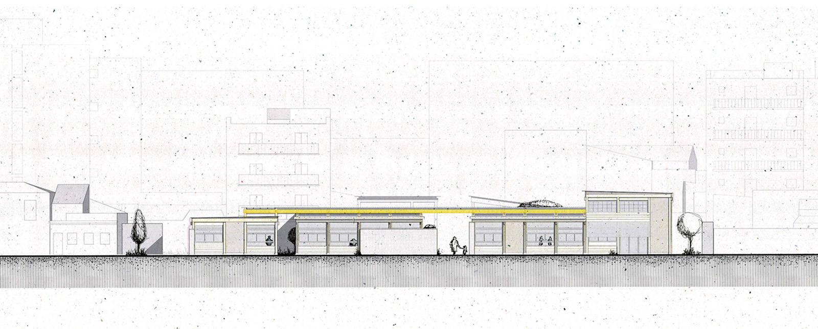 Archisearch Cooperative Construction Centre in Metaxourgeio, Athens | Diploma thesis project by Athina Maria Georgiadi, Thalassini Karali & Ourania Agoranou