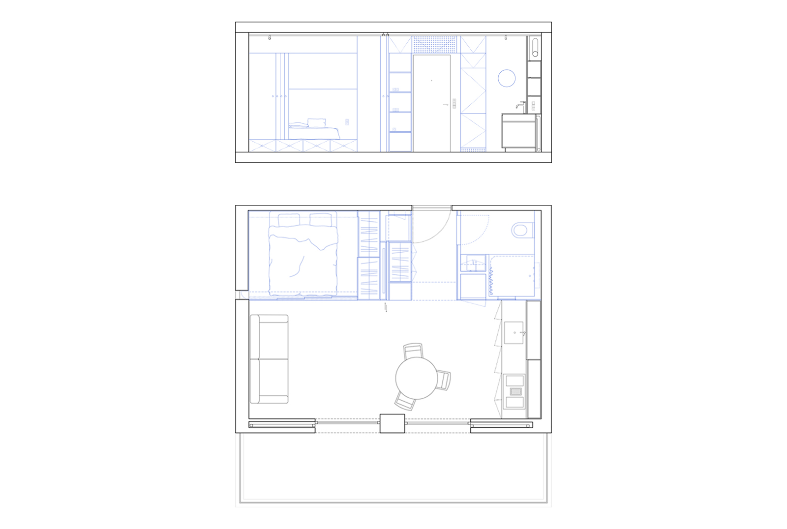 Archisearch Example #1: renovation of a 36m2 flat in Vouliagmeni, Athens by Oblique