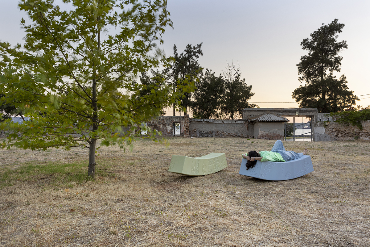 Archisearch The New Raw works with kids to design GLYPH -  A colourful playscape system for 2023 Eleusis European Capital of Culture