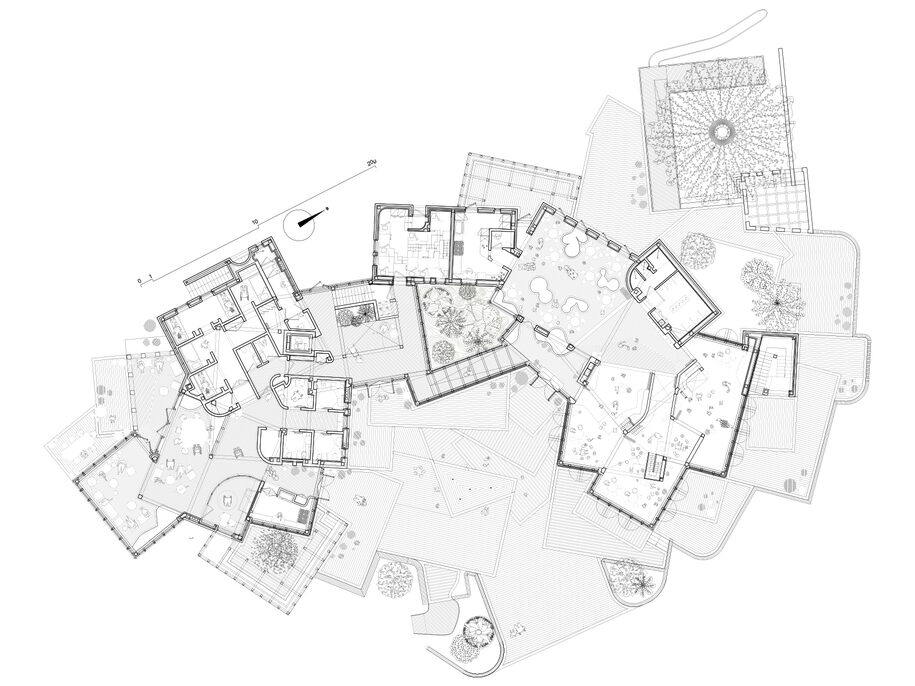 Archisearch Landscape as medium for coexistence: Competition entry for a nursery, elderly care centre and neighbourhood park in Chania, Crete | by Oikonomakis Siampakoulis architects