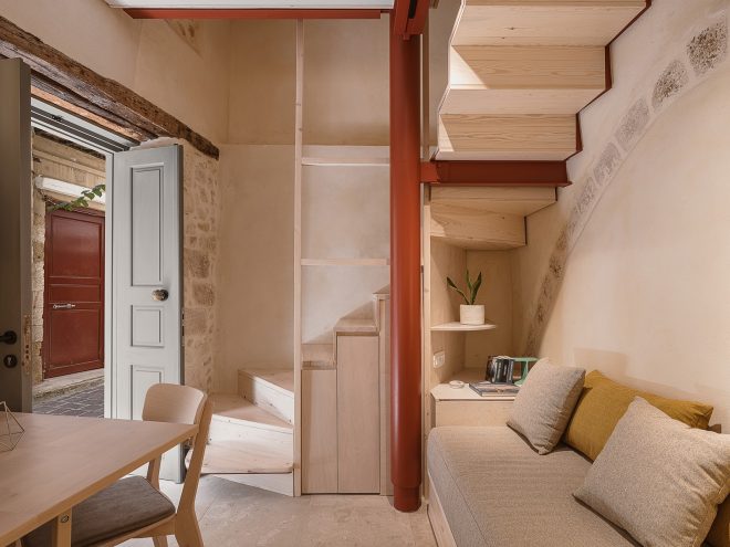 Archisearch - MICRO - LIVING // Basilica House: glimpses of red between the floors | by inDetail Architecture