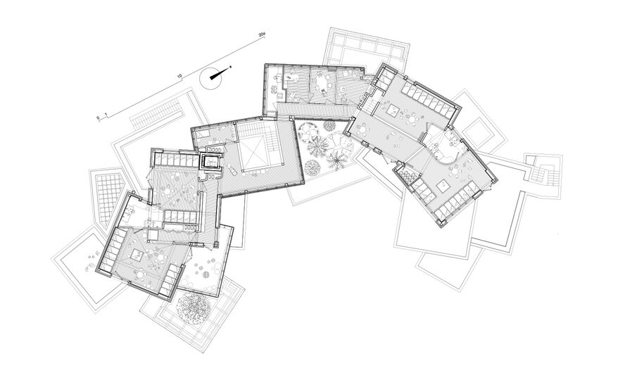 Archisearch Landscape as medium for coexistence: Competition entry for a nursery, elderly care centre and neighbourhood park in Chania, Crete | by Oikonomakis Siampakoulis architects