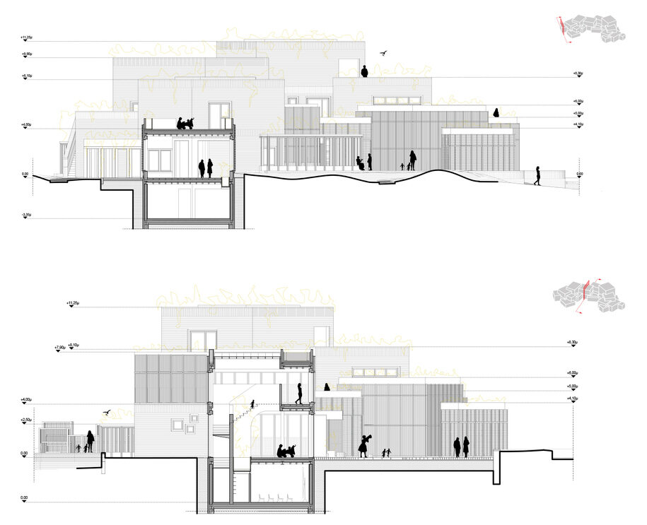 Archisearch Landscape as medium for coexistence: Competition entry for a nursery, elderly care centre and neighbourhood park in Chania, Crete | by Oikonomakis Siampakoulis architects