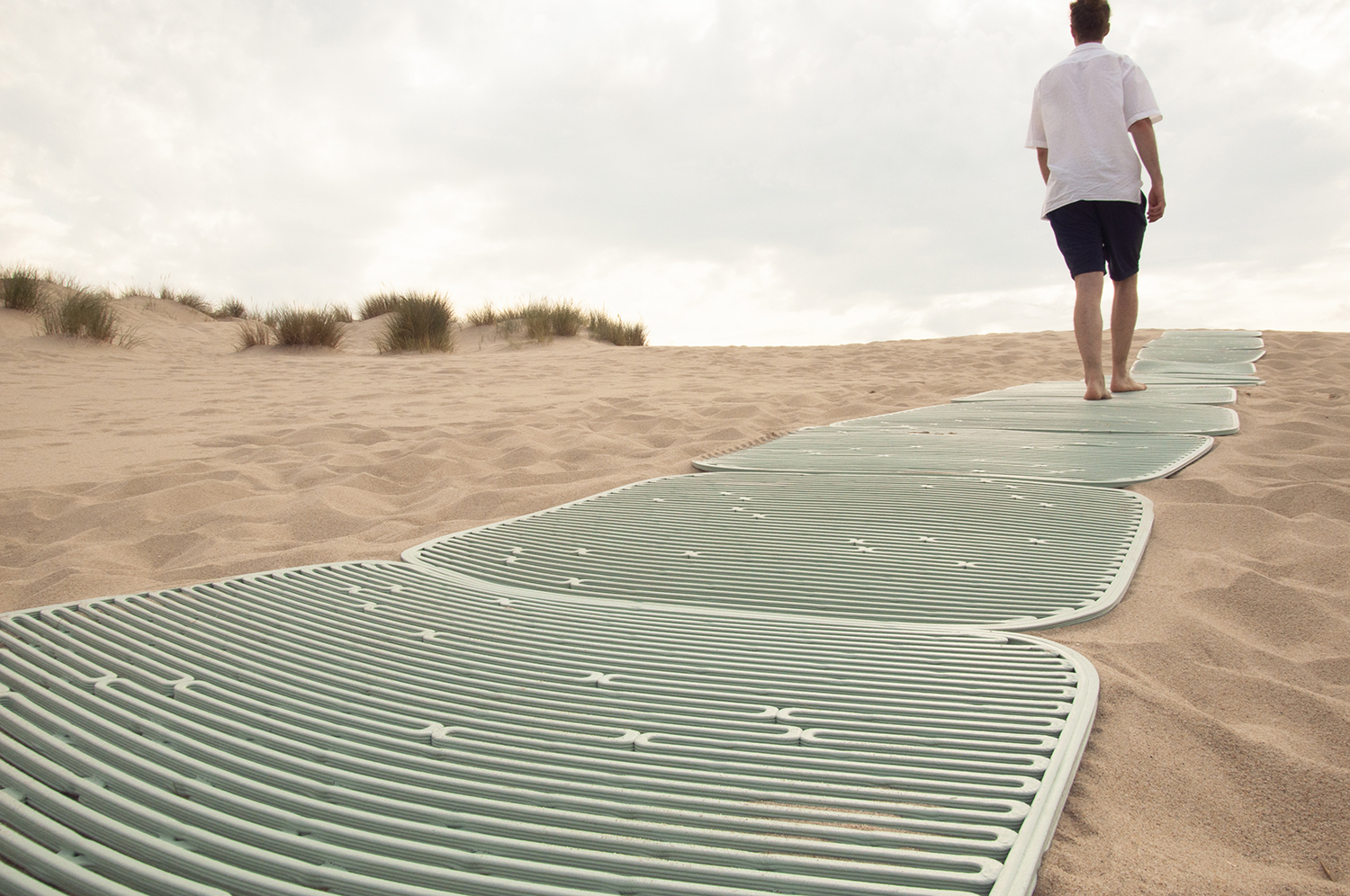 Archisearch THE ELEMENTS BY THE NEW RAW: crafting beach furniture from upcycled marine plastic waste in Greece