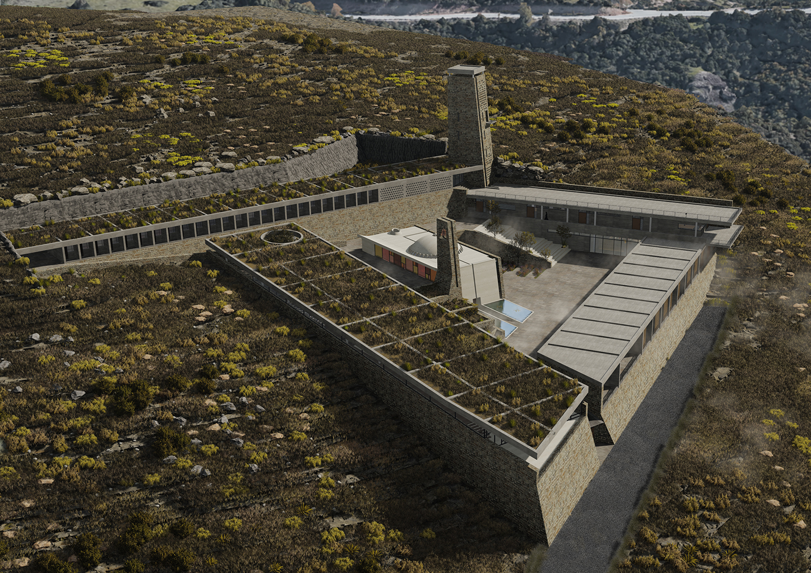Archisearch Sacred Rocks: A contemporary monastery in Meteora | A diploma thesis by Diamanti Electra and Antoniou Konstantinos