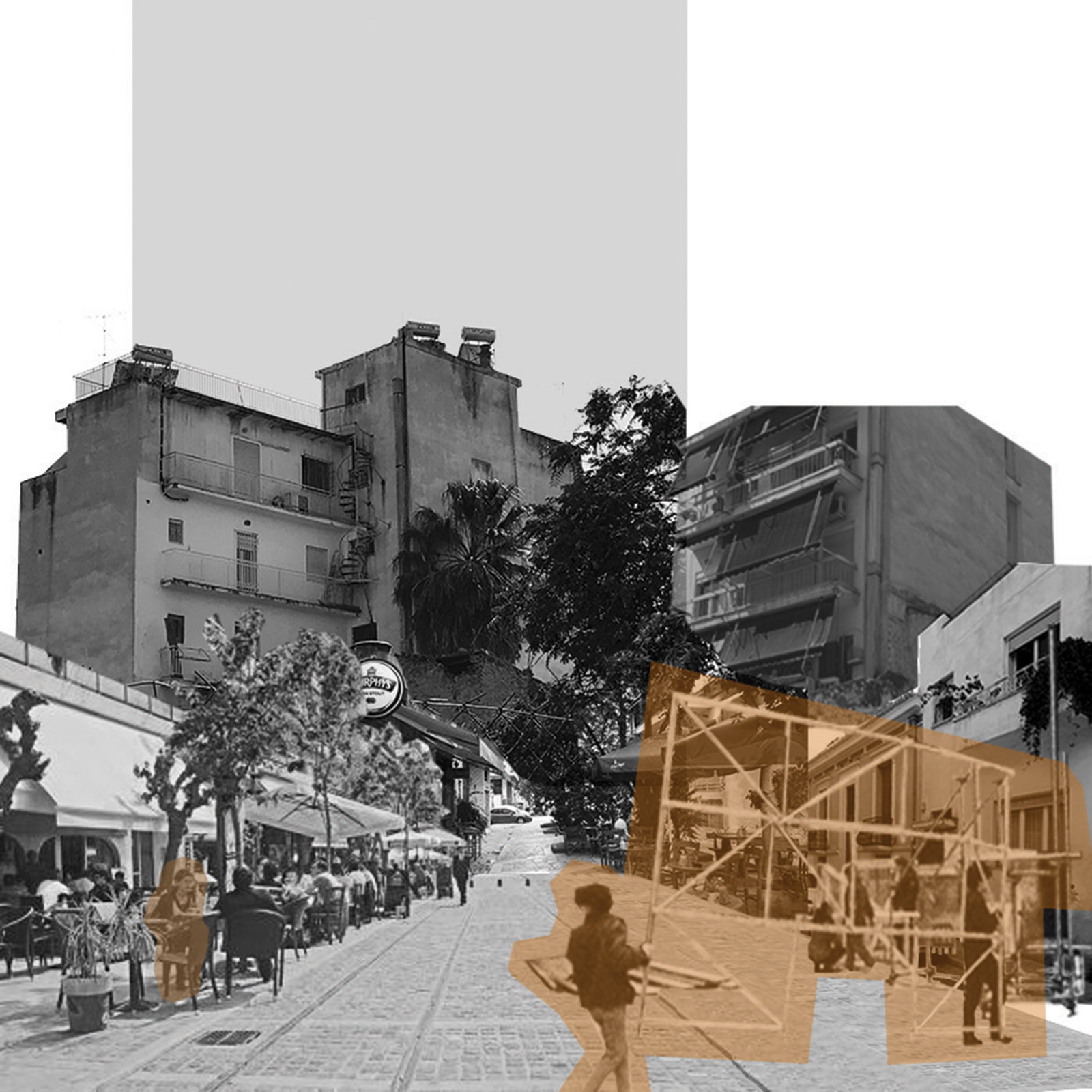 Archisearch Cooperative Construction Centre in Metaxourgeio, Athens | Diploma thesis project by Athina Maria Georgiadi, Thalassini Karali & Ourania Agoranou