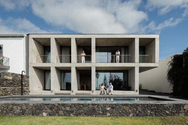 Archisearch - Dream houses: SO Arquitetura & Design carves Casa da Rocha Quebrada in Açores, Portugal as a new concrete ruin or a sequence of caves
