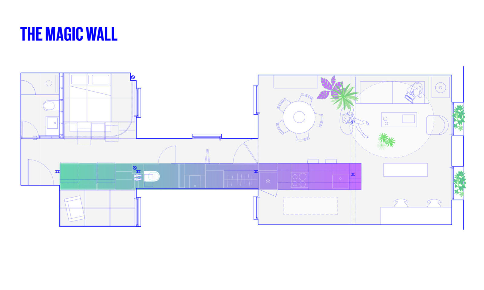 Archisearch The Magic Wall apartment renovation in Madrid, Spain | Impepinable