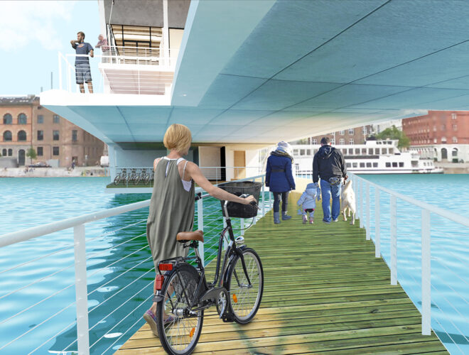 Archisearch The city link - THE WAVE: discovering a public space on a cycling bridge | Diploma project by Marilena Tsevi