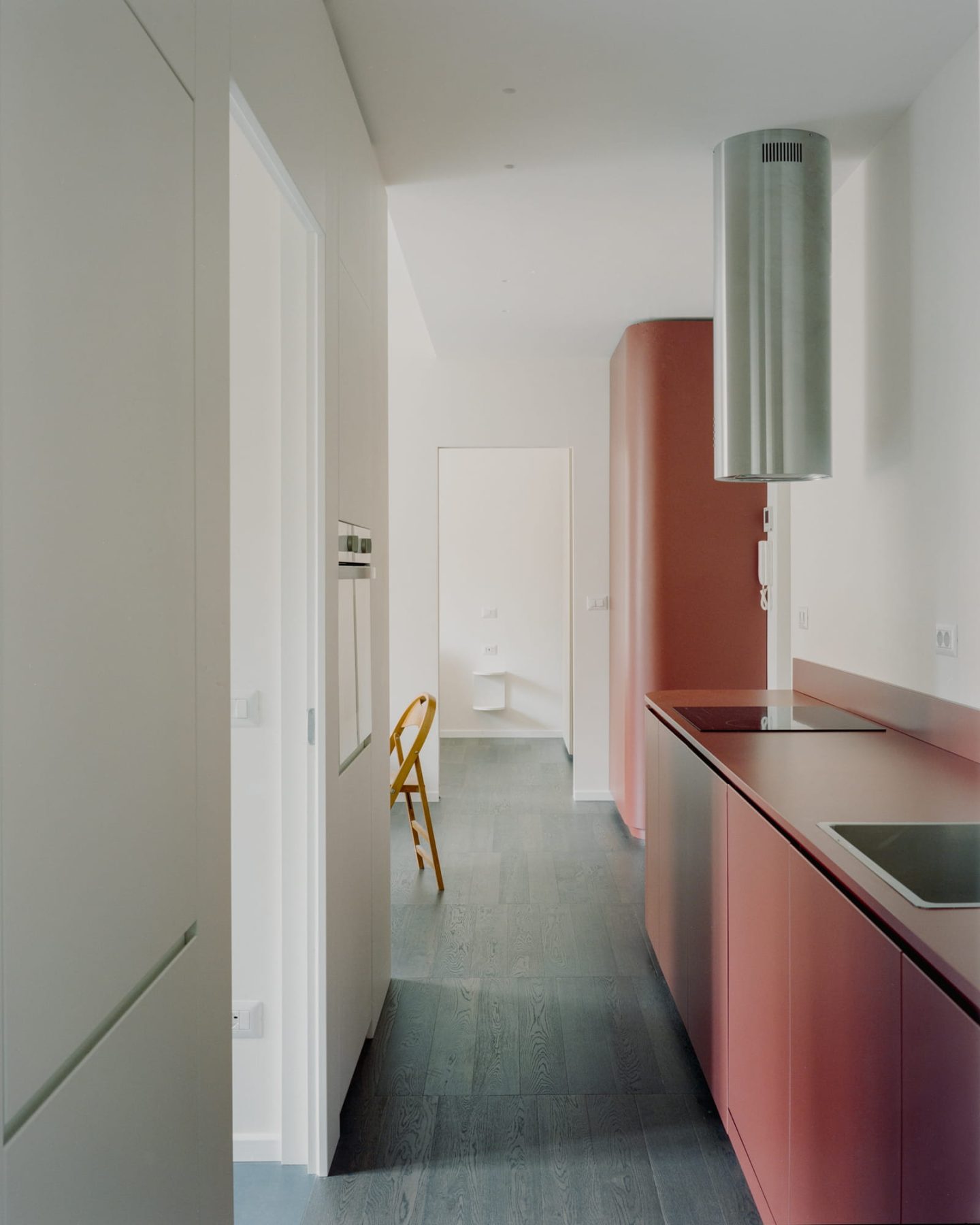 Archisearch OUT Designs a Bold Kitchen Composition in a 1930s Rationalist Apartment in Rome