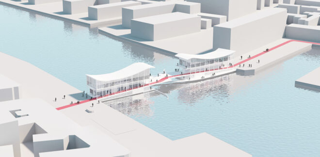 Archisearch - The city link - THE WAVE: discovering a public space on a cycling bridge | Diploma project by Marilena Tsevi