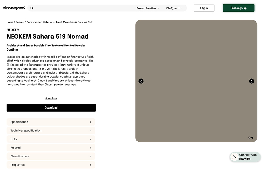 Archisearch Tα Υπερανθεκτικά Χρώματα Πούδρας της ΝΕΟΚΕΜ είναι διαθέσιμα προς χρήση στο σύστημα BIM | NEOKEM