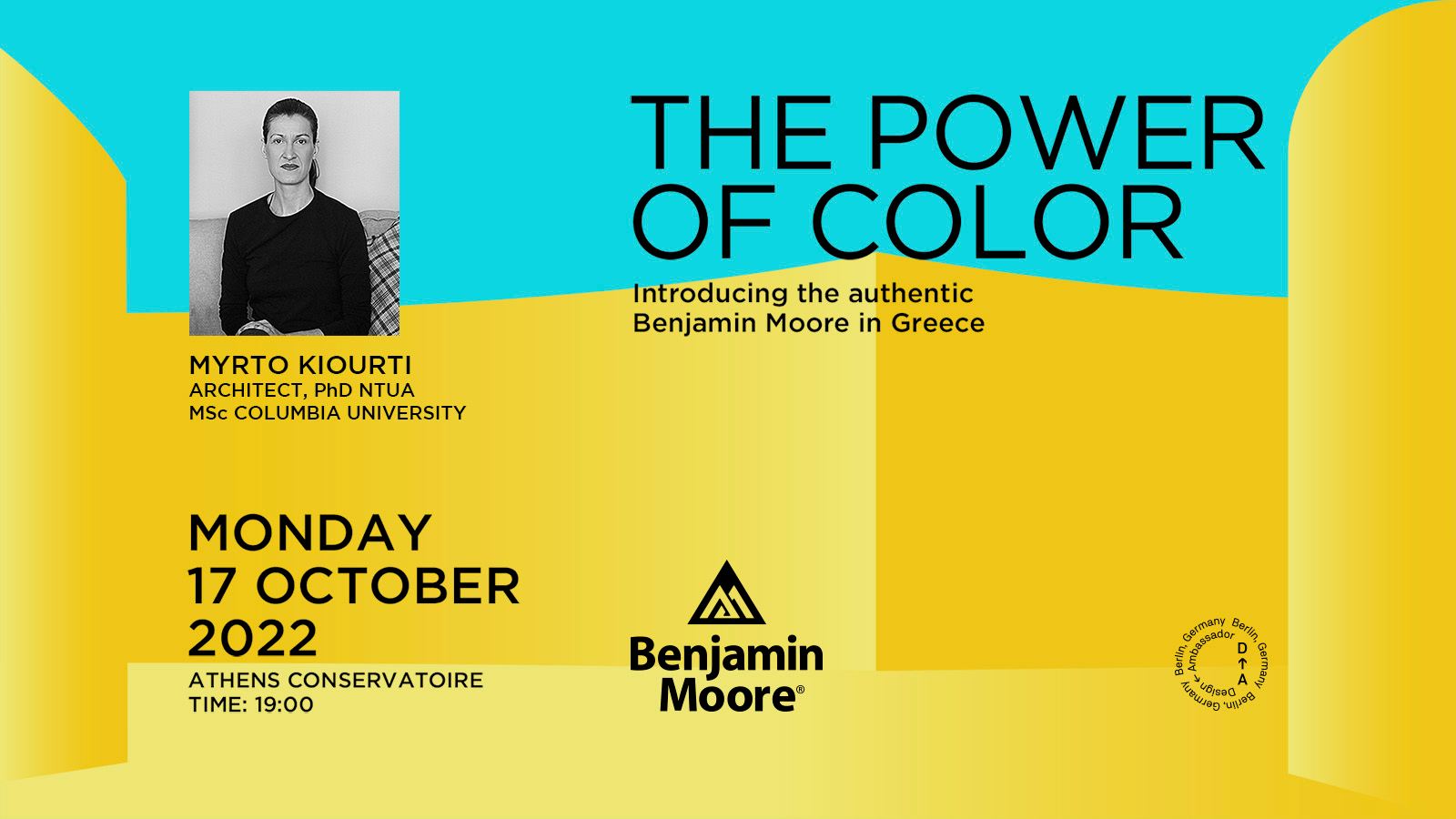 Archisearch THE POWER OF COLOR. - Ένα event από την Design Ambassador για την Benjamin Moore, για τη λειτουργία του χρώματος στην αρχιτεκτονική.