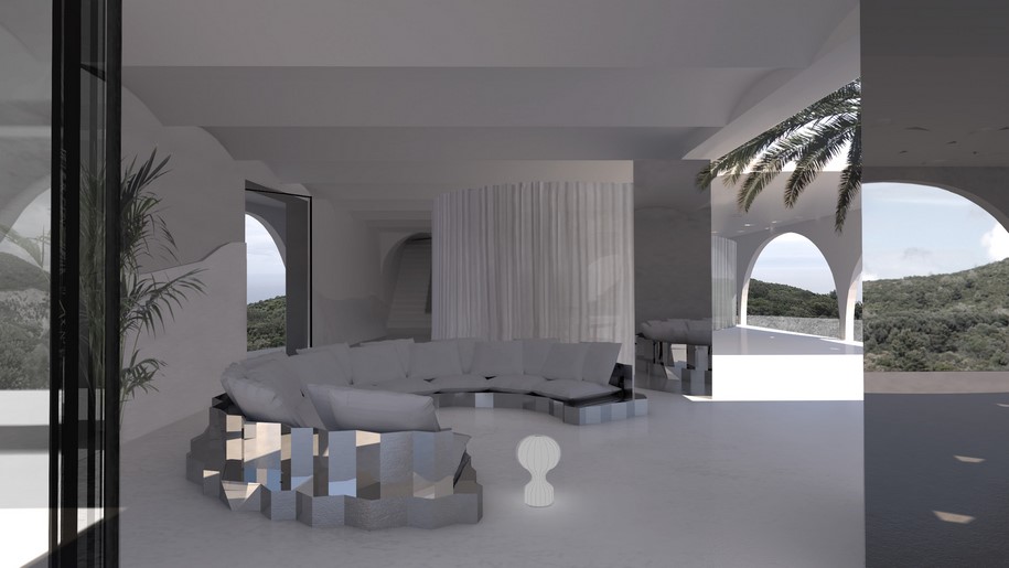 Archisearch Midnight Stars house by 314 architecture studio sets on a cliff of the west of Corfu island, Greece