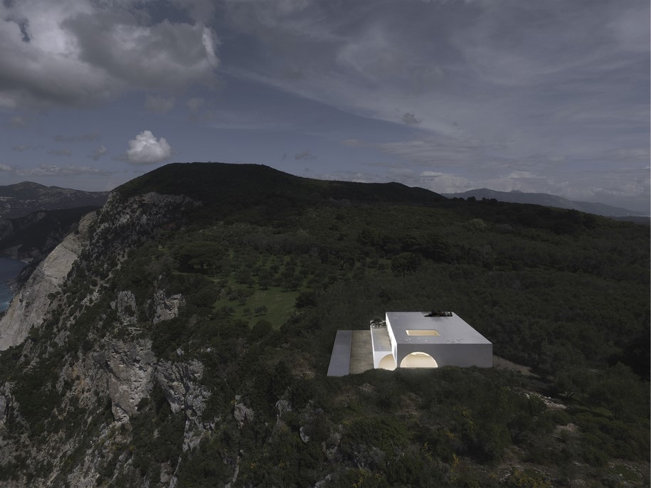 Archisearch Midnight Stars house by 314 architecture studio sets on a cliff of the west of Corfu island, Greece