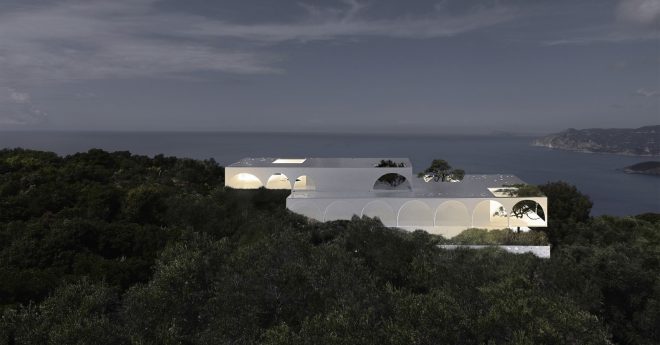 Archisearch - Midnight Stars house by 314 architecture studio sets on a cliff of the west of Corfu island, Greece