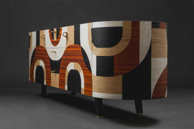 Archisearch - Marquetry geometric sideboard | Mockinbird studio