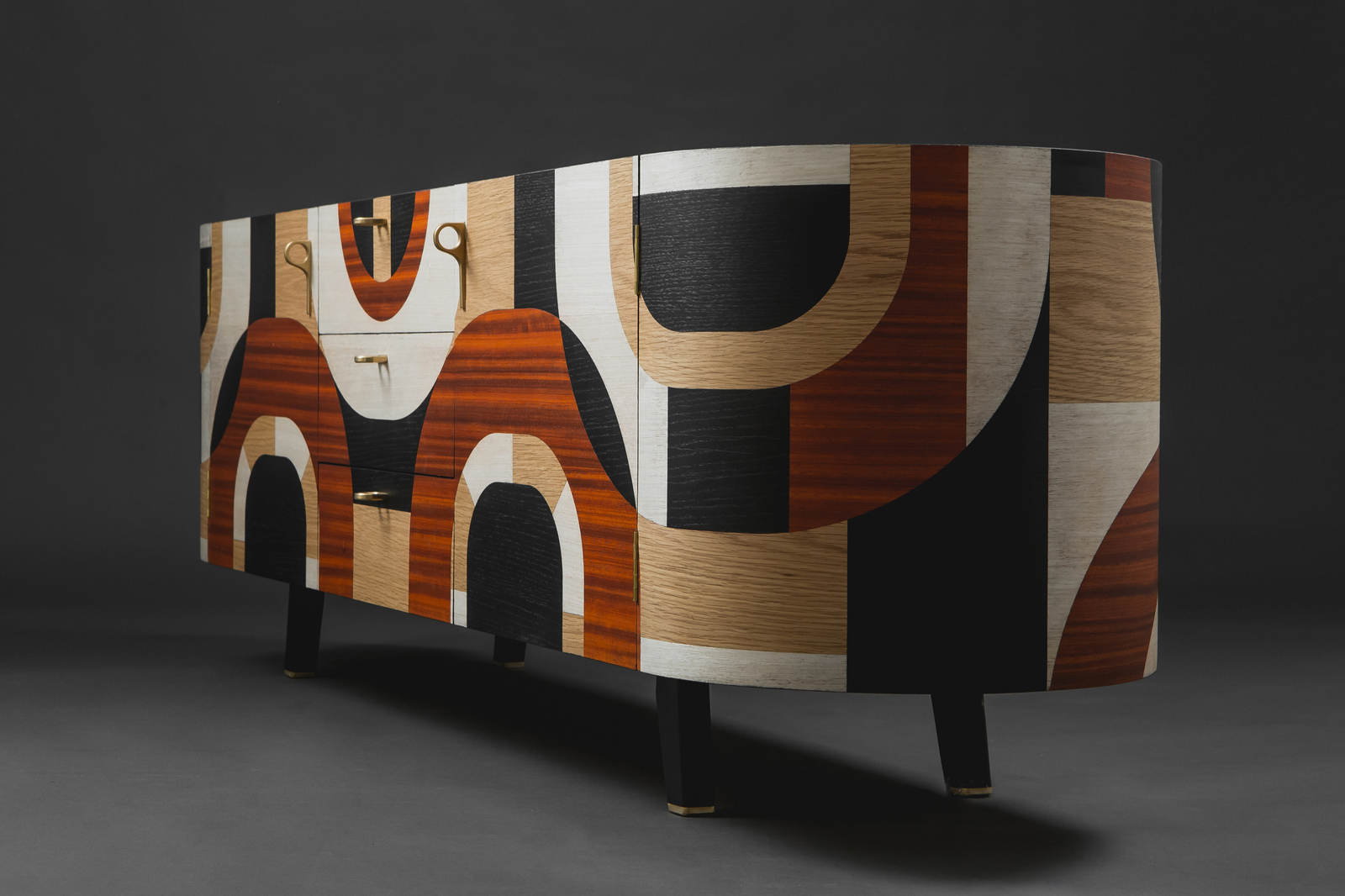 Archisearch Marquetry geometric sideboard | Mockinbird studio