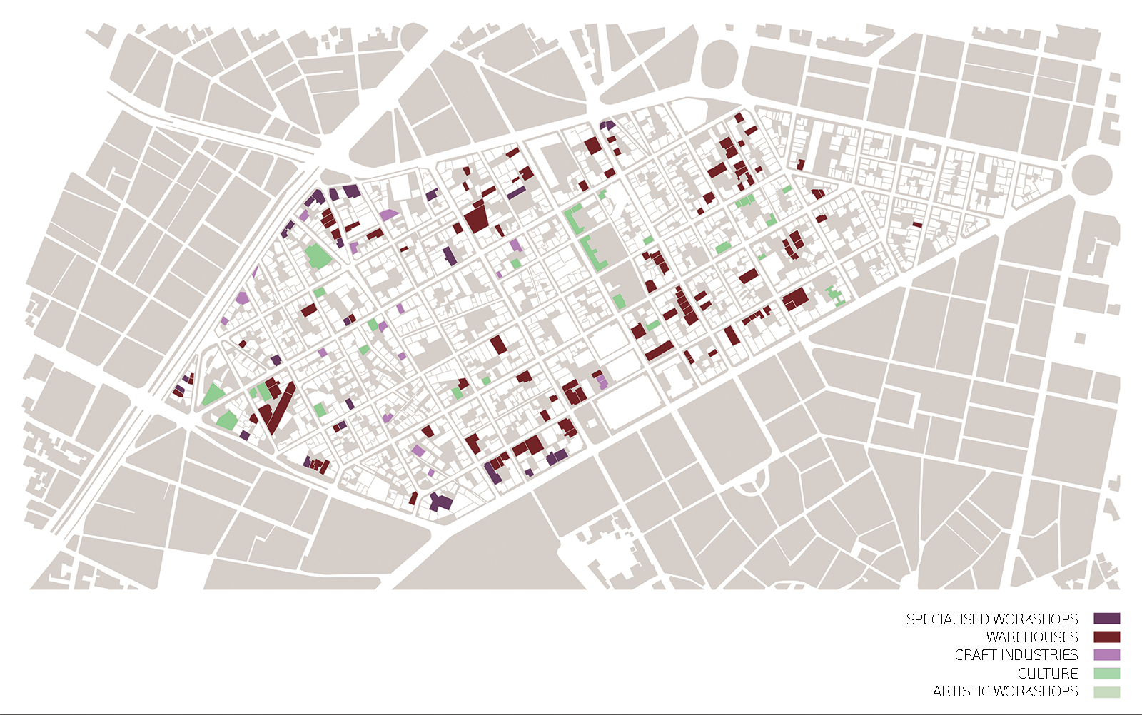 Archisearch Cooperative Construction Centre in Metaxourgeio, Athens | Diploma thesis project by Athina Maria Georgiadi, Thalassini Karali & Ourania Agoranou