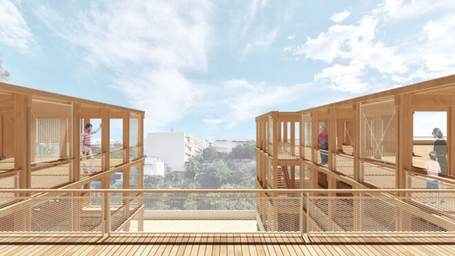 Archisearch - Cooperativa: Πιλοτική πρόταση συνεταιριστικής κατοίκησης κοντά στο ρέμα της Πικροδάφνης | Διπλωματική εργασία από τις Αίθρα Βορβολάκου και Δήμητρα Σιάμου