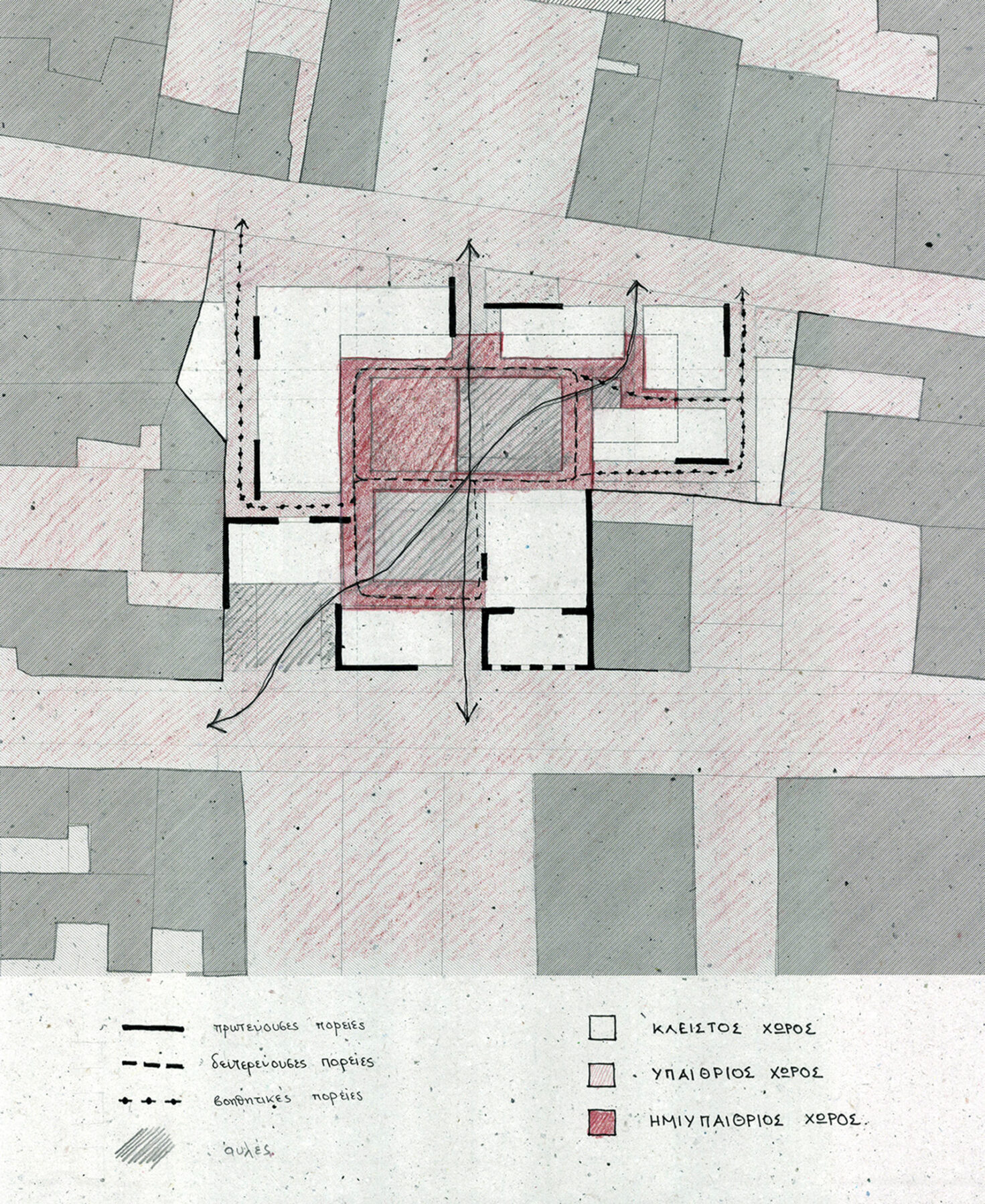 Archisearch Cooperative Construction Centre in Metaxourgeio, Athens | Diploma thesis project by Athina Maria Georgiadi, Thalassini Karali & Ourania Agoranou