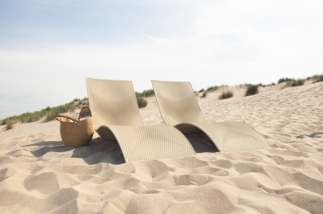 Archisearch - THE ELEMENTS BY THE NEW RAW: crafting beach furniture from upcycled marine plastic waste in Greece