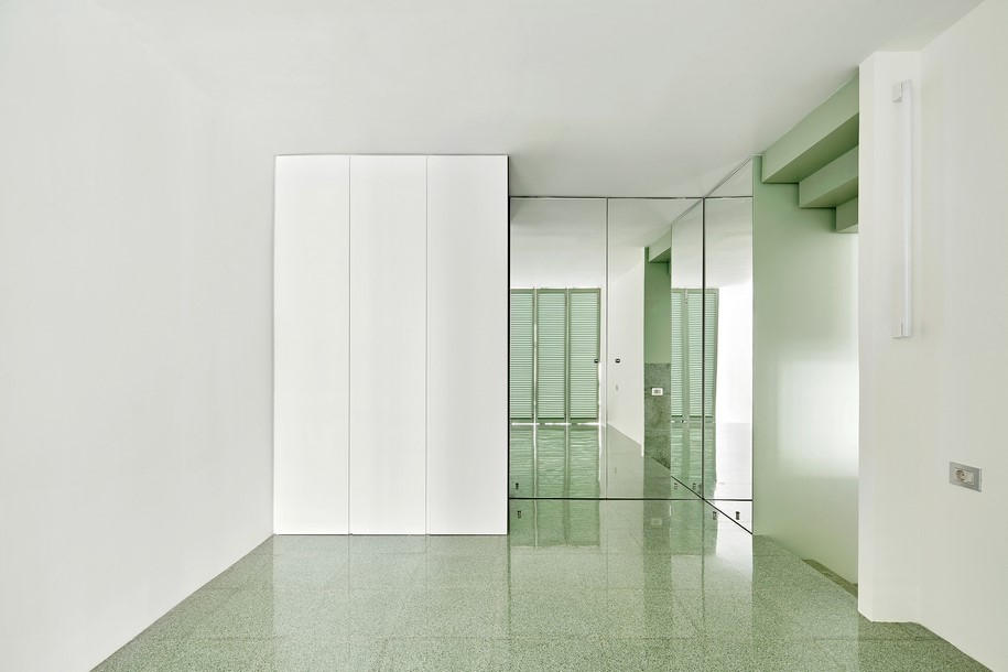 apartment, Barcelona, Spain, Arquitectura-g, mint, green, colour, minimalism, simplicity, interiors, spanish architecture, decoration, refurbishment 